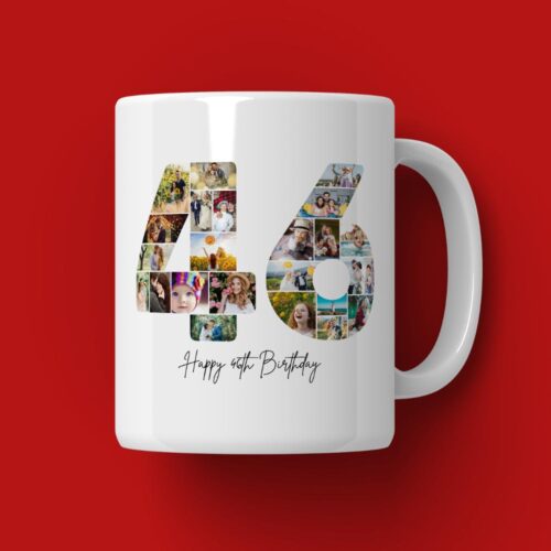 Cană Personalizată Colaj Aniversare 46 de ani