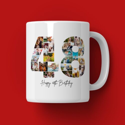 Cană Personalizată Colaj Aniversare 48 de ani