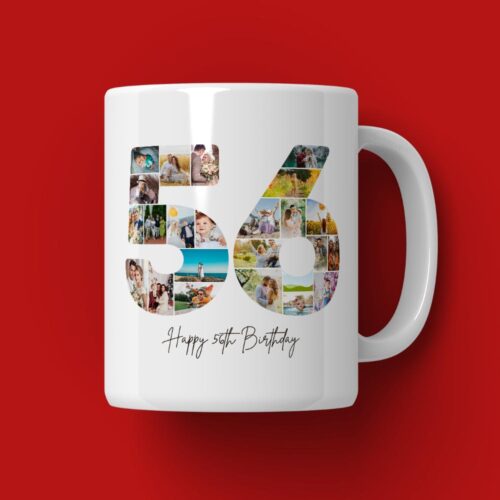 Cană Personalizată Colaj Aniversare 56 de ani