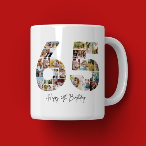 Cană Personalizată Colaj Aniversare 65 de ani
