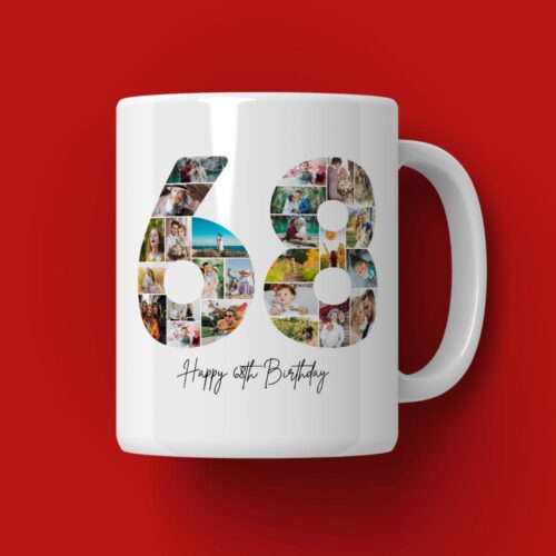 Cană Personalizată Colaj Aniversare 68 de ani