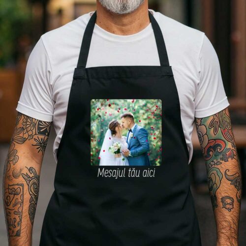 Sorț Personalizat cu Poza și Mesajul tău negru