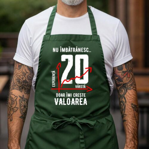 Sort Personalizat nu imbatranesc 20 ani doar imi creste valoarea_verde
