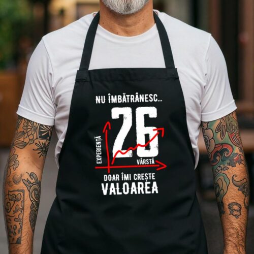 Sort Personalizat nu imbatranesc 26 ani doar imi creste valoarea_negru