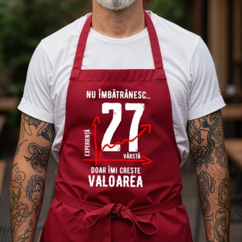 Sort Personalizat nu imbatranesc 27 ani doar imi creste valoarea_rosu