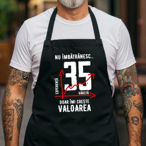 Sort Personalizat nu imbatranesc 35 ani doar imi creste valoarea_negru