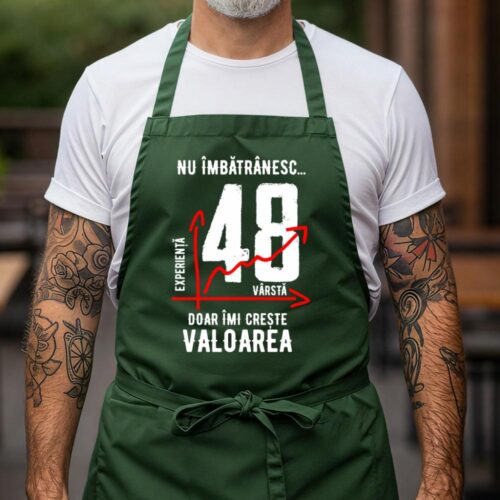 Sort Personalizat nu imbatranesc 48 ani doar imi creste valoarea_verde
