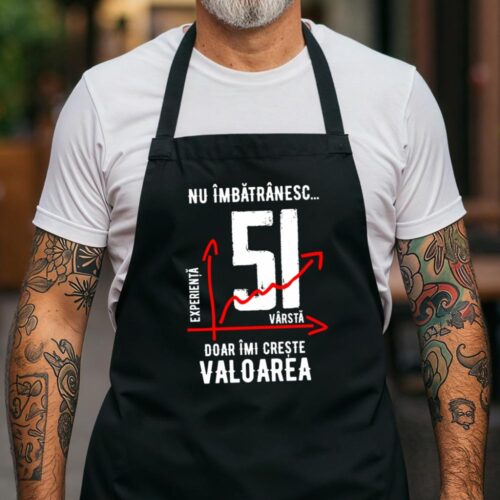 Sort Personalizat nu imbatranesc 51 ani doar imi creste valoarea_negru