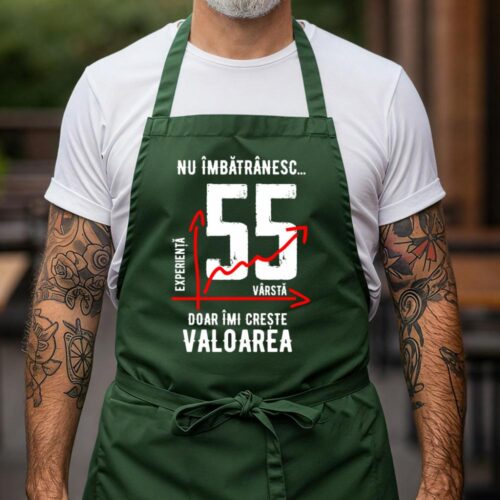 Sort Personalizat nu imbatranesc 55 ani doar imi creste valoarea_verde