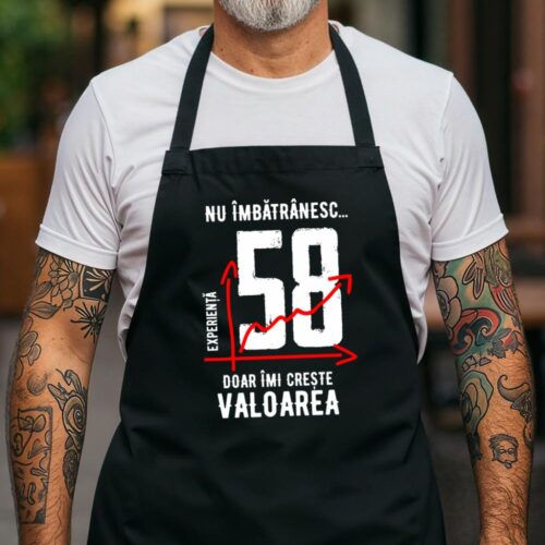 Sort Personalizat nu imbatranesc 58 ani doar imi creste valoarea_negru