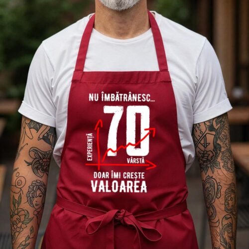 Sort Personalizat nu imbatranesc 70 ani doar imi creste valoarea_rosu