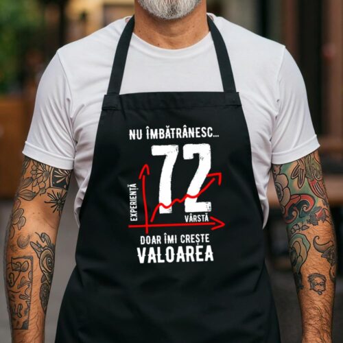 Sort Personalizat nu imbatranesc 72 ani doar imi creste valoarea_negru