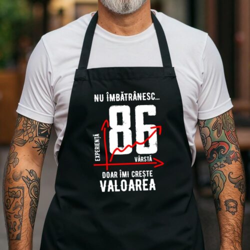 Sort Personalizat nu imbatranesc 86 ani doar imi creste valoarea_negru