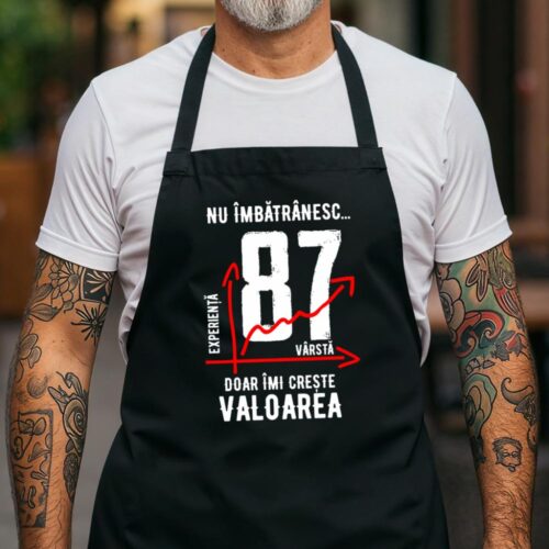 Sort Personalizat nu imbatranesc 87 ani doar imi creste valoarea_negru