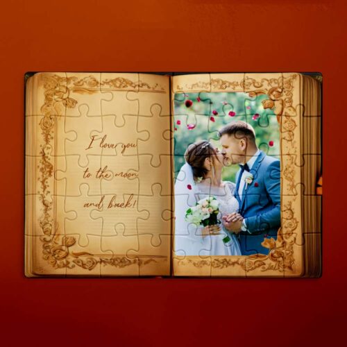 Puzzle Tip Carte Personalizat cu o poză și mesaj
