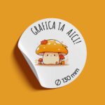 Etichete autoadezive rotunde ⌀ 130 mm personalizate cu grafica ta