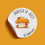 Etichete autoadezive rotunde ⌀ 200 mm personalizate cu grafica ta