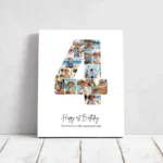 Tablou Personalizat Colaj Aniversare 4 ani