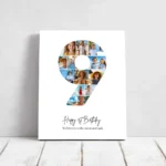 Tablou Personalizat Colaj Aniversare 9 ani