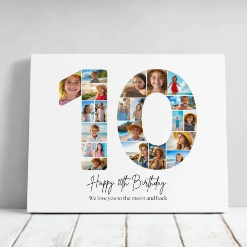 Tablou Personalizat Colaj Aniversare 10 ani