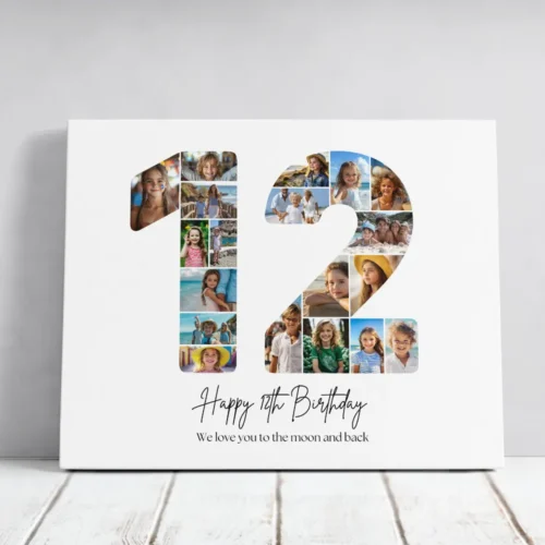 Tablou Personalizat Colaj Aniversare 12 ani