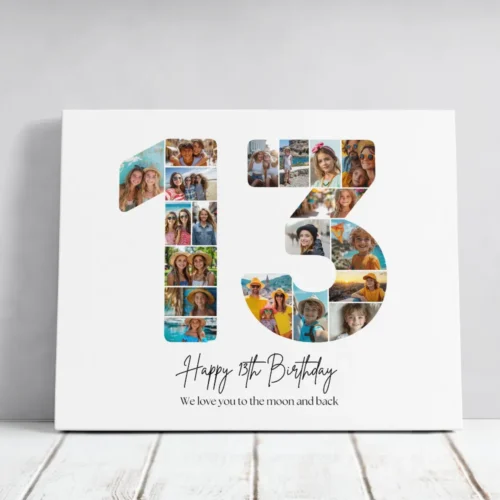 Tablou Personalizat Colaj Aniversare 13 ani