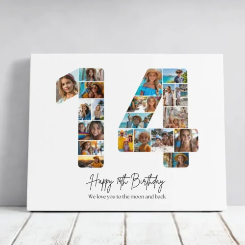 Tablou Personalizat Colaj Aniversare 14 ani