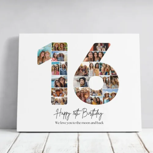 Tablou Personalizat Colaj Aniversare 16 ani