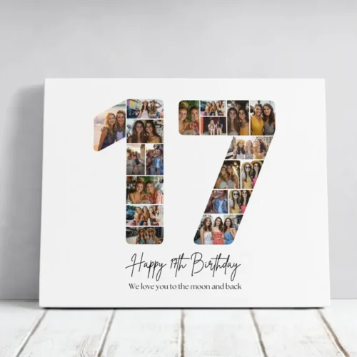 Tablou Personalizat Colaj Aniversare 17 ani