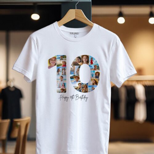 Tricou Personalizat Colaj Aniversare 10 ani