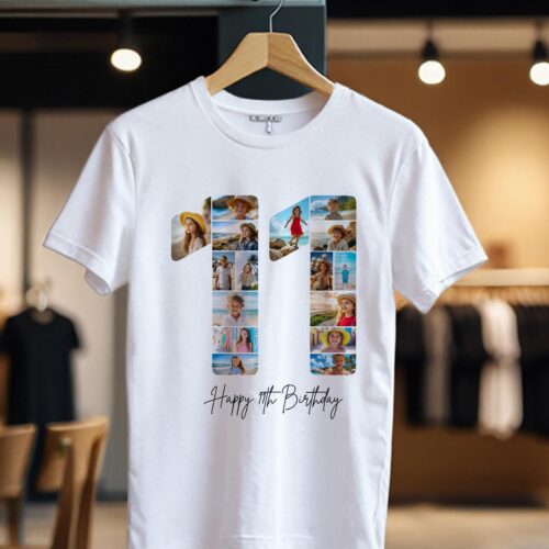 Tricou Personalizat Colaj Aniversare 11 ani