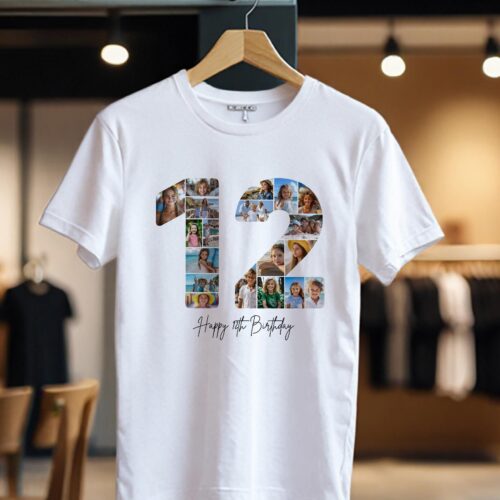 Tricou Personalizat Colaj Aniversare 12 ani