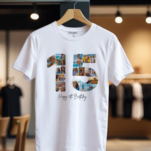 Tricou Personalizat Colaj Aniversare 15 ani