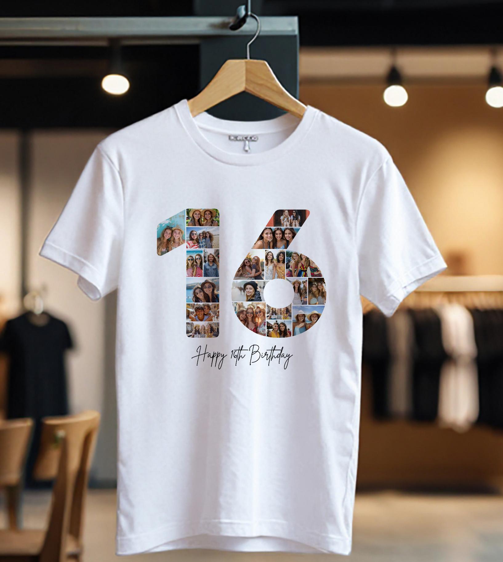 Tricou Personalizat Colaj Aniversare 16 ani
