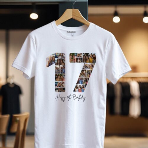 Tricou Personalizat Colaj Aniversare 17 ani