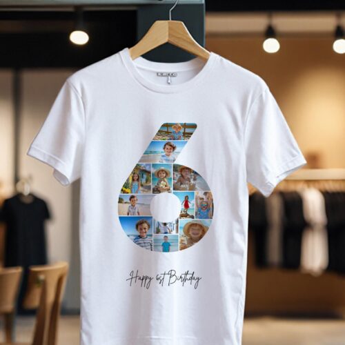 Tricou Personalizat Colaj Aniversare 6 ani
