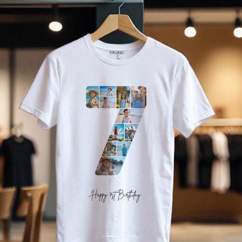 Tricou Personalizat Colaj Aniversare 7 ani