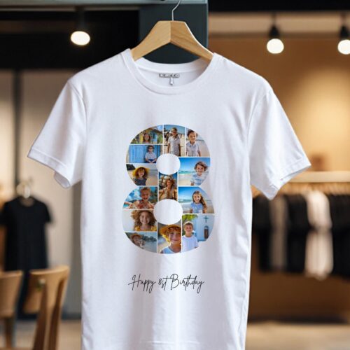 Tricou Personalizat Colaj Aniversare 8 ani