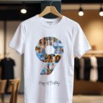 Tricou Personalizat Colaj Aniversare 9 ani