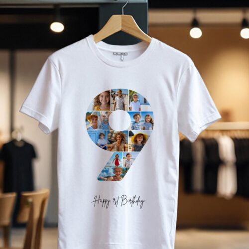 Tricou Personalizat Colaj Aniversare 9 ani