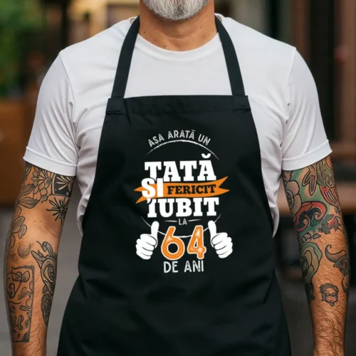 Sort Personalizat Asa-arata-un-tata-fericit-si-iubit-la-64-de-ani_negru_web