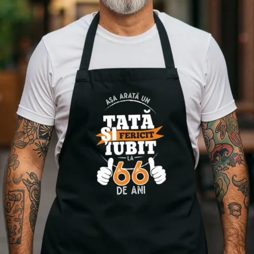 Sort Personalizat Asa-arata-un-tata-fericit-si-iubit-la-66-de-ani_negru_web