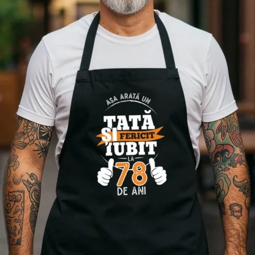 Sort Personalizat Asa-arata-un-tata-fericit-si-iubit-la-78-de-ani_negru_web