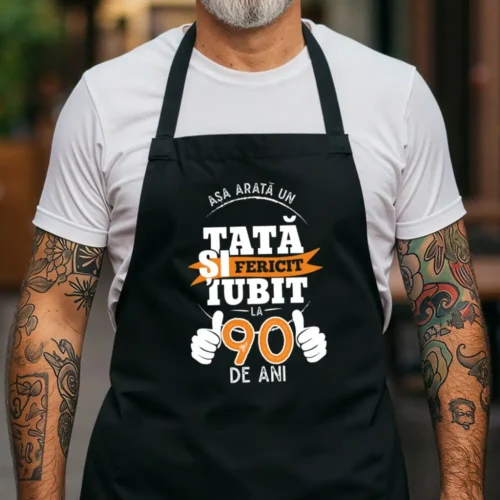 Sort Personalizat Asa-arata-un-tata-fericit-si-iubit-la-90-de-ani_negru_web