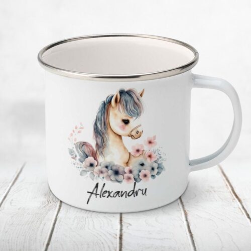 Cană metalică personalizată copii Câluț