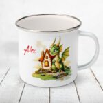 Cană metalică personalizată copii Dragon