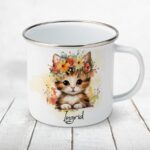 Cană metalică personalizată copii Pisicuta