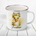 Cană metalică personalizată copii Rățușcă
