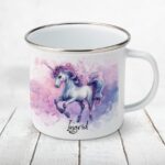 Cană metalică personalizată copii Unicorn