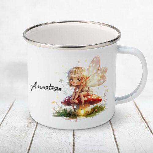 Cană metalică personalizată copii Zâna